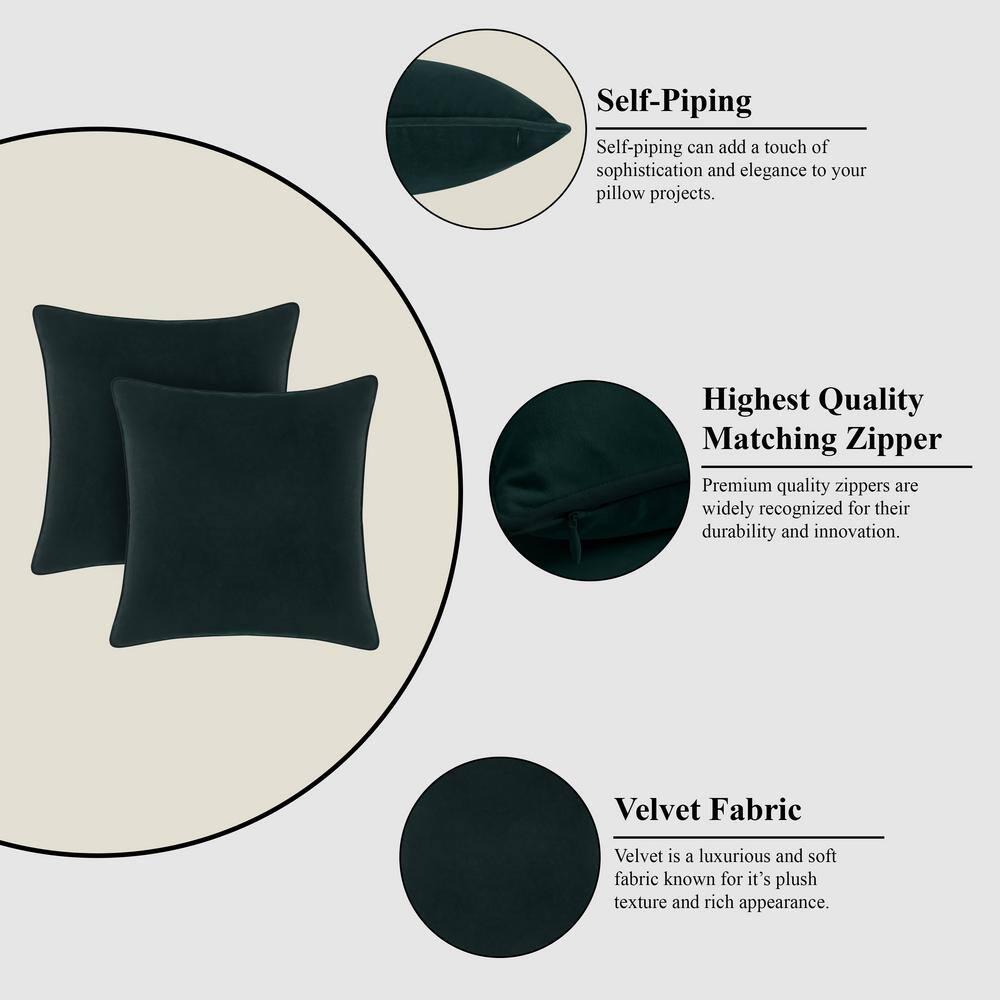 A1 Home Collections LLC Velvet Pillow Cover (Set of 2)