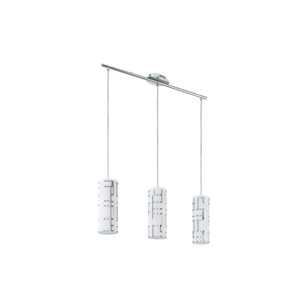 Eglo Lighting - Bayman - 3-Light Multi Light Pendant - Chrome - White Decor