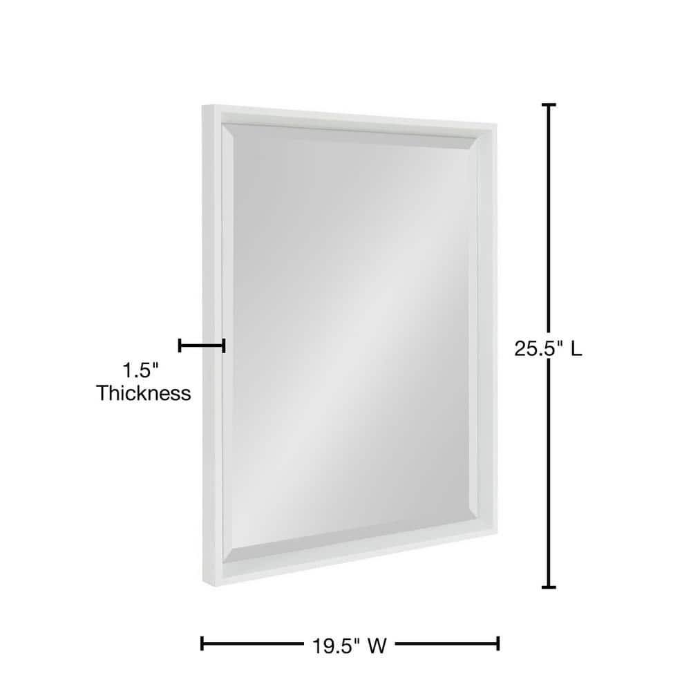 20" x 26" Calter Framed Wall Mirror White - Kate and Laurel