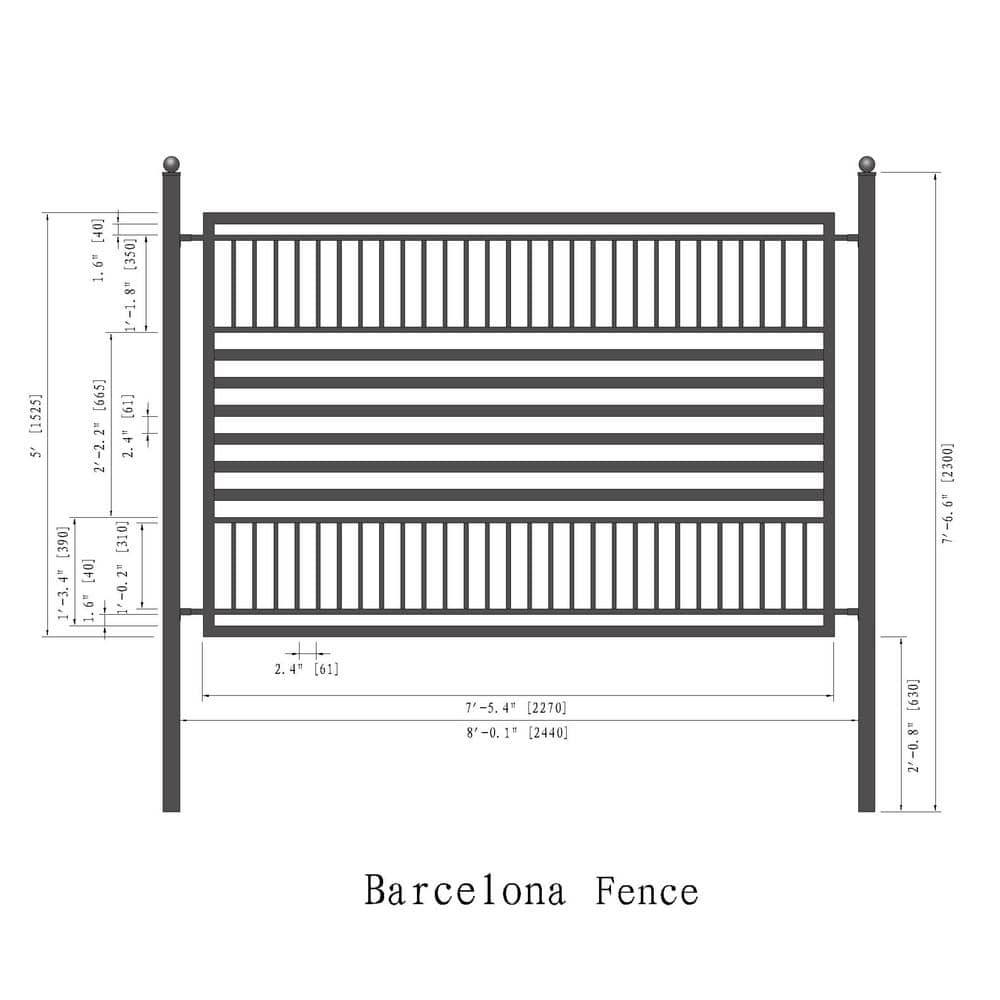 60'' H x 96'' W Metal Fencing with 1 Panel(s) Included