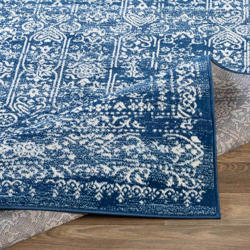 Livabliss Roma Vintage Oriental Area Rug,5'3" x 7'1",Dark Blue