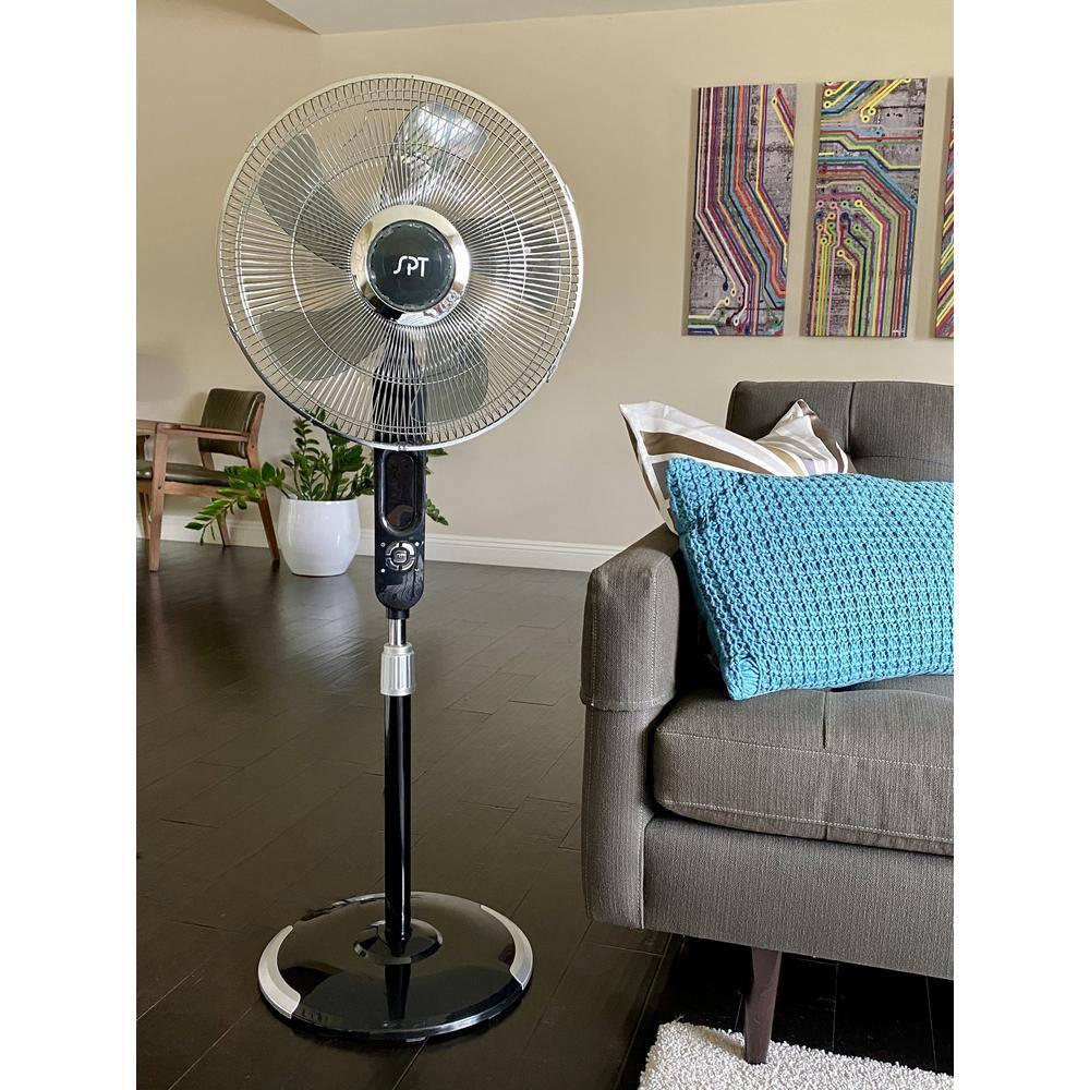 16" Stand Fan with Touch-Stop Sensor