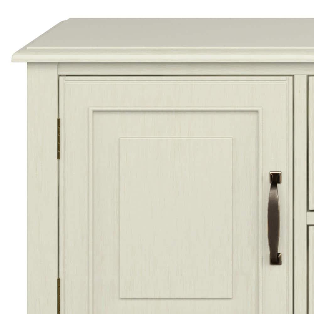 Simpli Home Connaught 72"W Solid Wood Traditional TV Stand for TVs up to 80" with 4 Drawers and 2 Cabinets