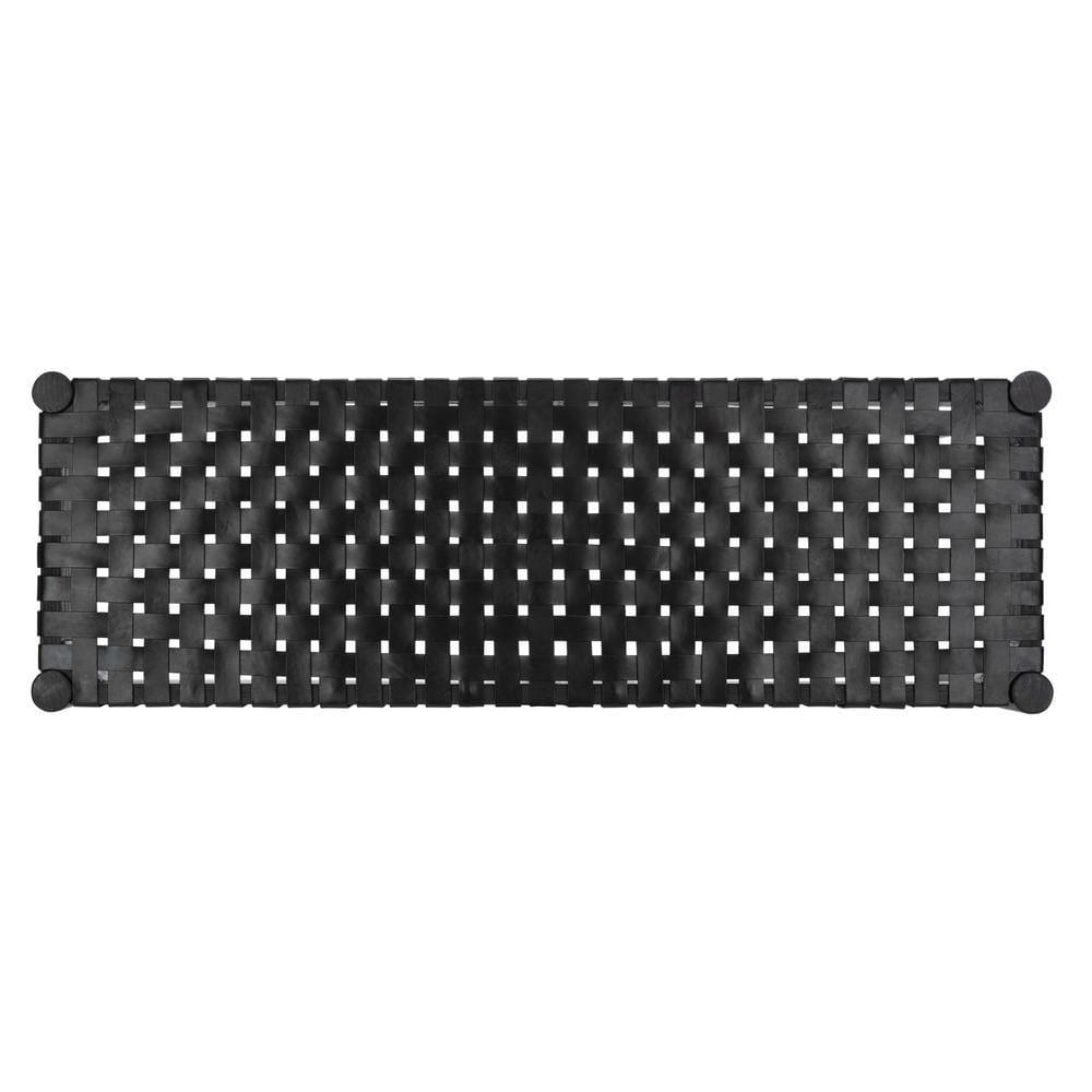 Orin 47" Woven Leather Bench