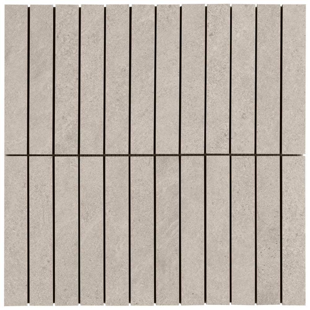 Monolith 11.81 In. X 11.81 In. Stacked Matte Porcelain Mosaic Floor And Wall Tile (5.76 Sq. Ft. / Case)