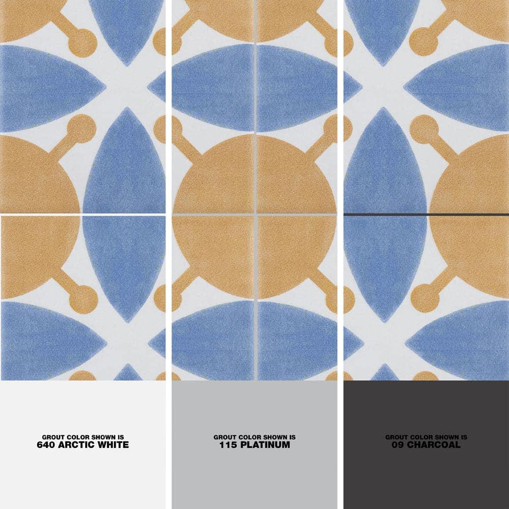 Revival Leaf Mini 4" x 4" Ceramic Patterned Wall & Floor Tile