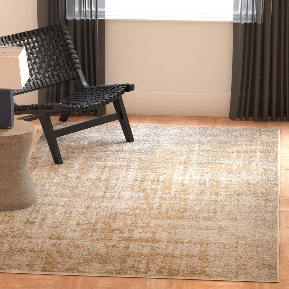 SAFAVIEH Adirondack Boniface Overdyed Area Rug, Cream/Gold, 12' x 15'