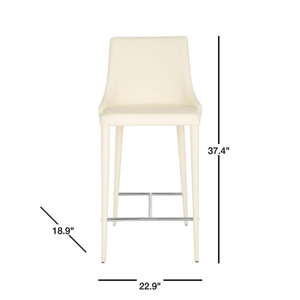 Summerset Counter Stool (Set of 2) - FOX2017 - Butter Cream - Safavieh Couture