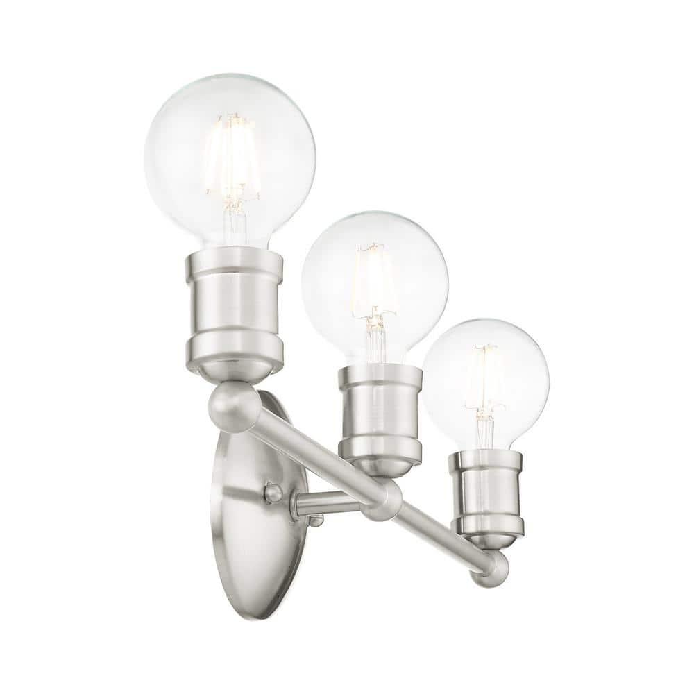 Livex Lighting Lansdale 3 - Light Vanity in  Brushed Nickel
