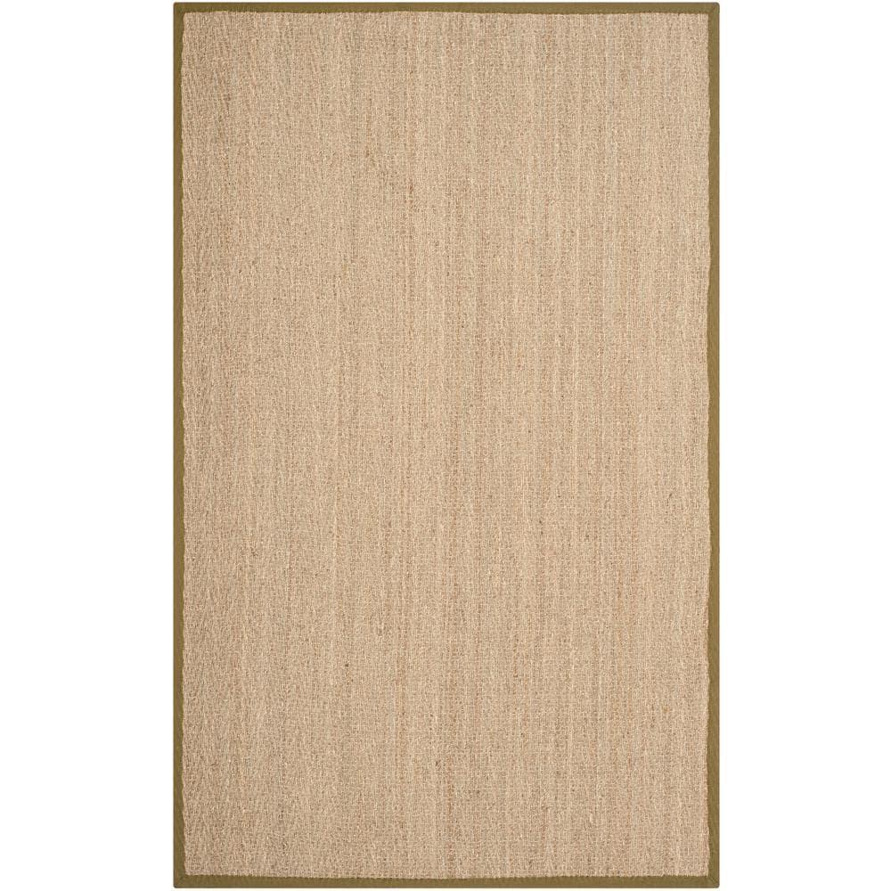 Natural Fiber NF115 Power Loomed Indoor Area Rug - Natural/Olive - 5'x8' - Safavieh