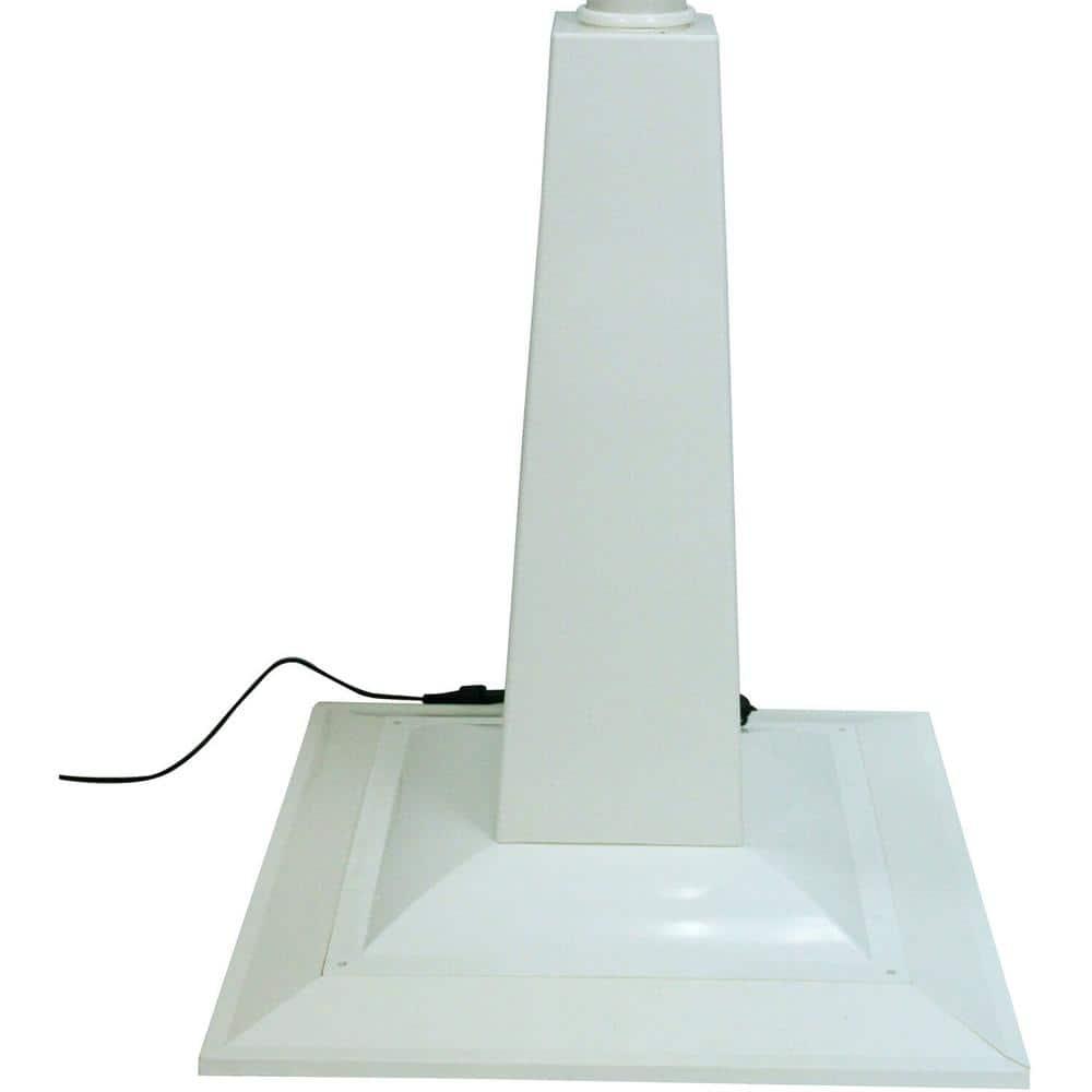 Christmas Time 71-In. Musical Snowy Street Lamp | Christmas Tree Scene, 2 Signs, Cascading Snow, and Holiday Songs | White | CT-SL071A-WHT