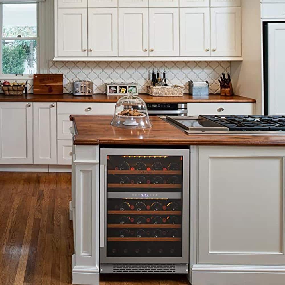Ca'Lefort 15 Inch Beverage Refrigerator - 80 Can Small Beverage Fridge, Drink Fridge Glass Door 3 LED 34°F -54°F Beverage Cooler Built-in or Freestanding, Perfect for Home/Kitchen(3.0 cu.ft)