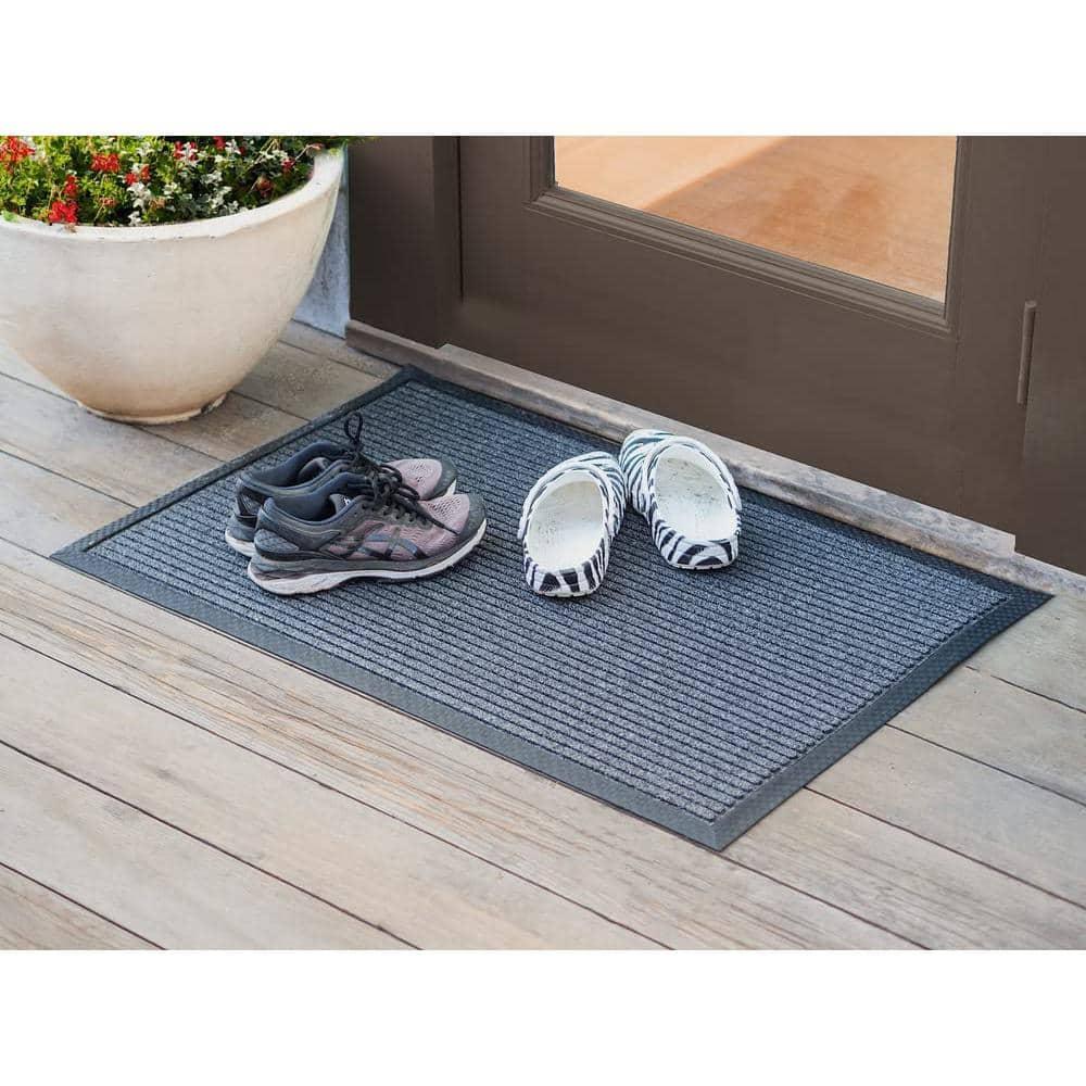 Envelor Front Door Mat Indoor Outdoor Entrance Doormat Non Slip Durable Floor Mat for Entry Mat Kitchen Rugs Home Decor Rugs Heavy Duty Mat Welcome Mat, 24 x 36 Inches, Black