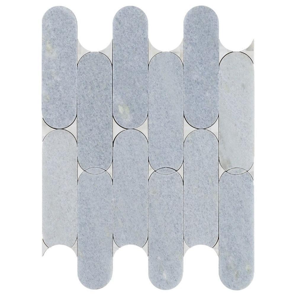 Nostradam 9.96" W x 11.22" L Marble and Brass Mosaic Tile (0.77 Sq. Ft. / Sheet)