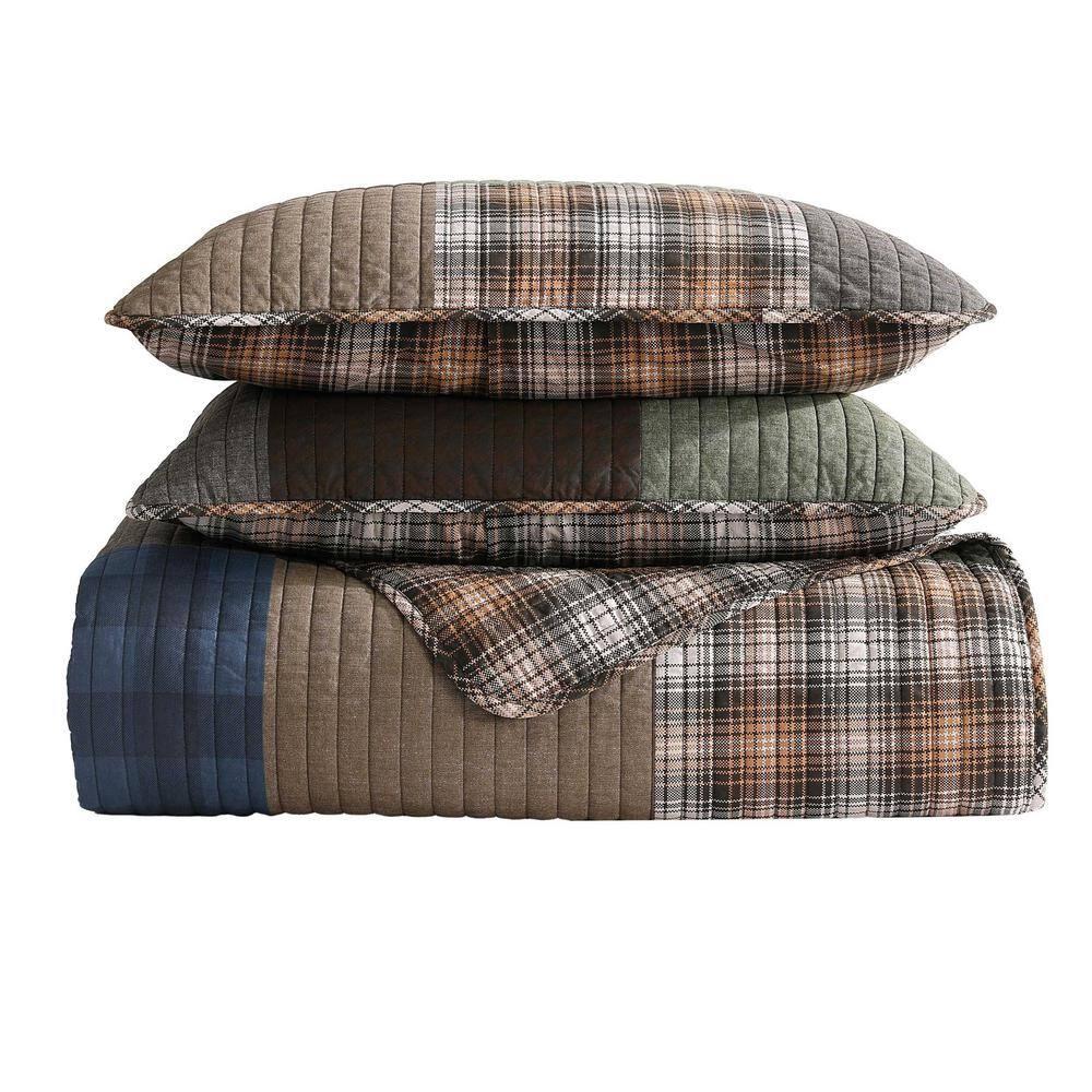 Eddie Bauer Twin Classic Patchwork Quilt Set Green