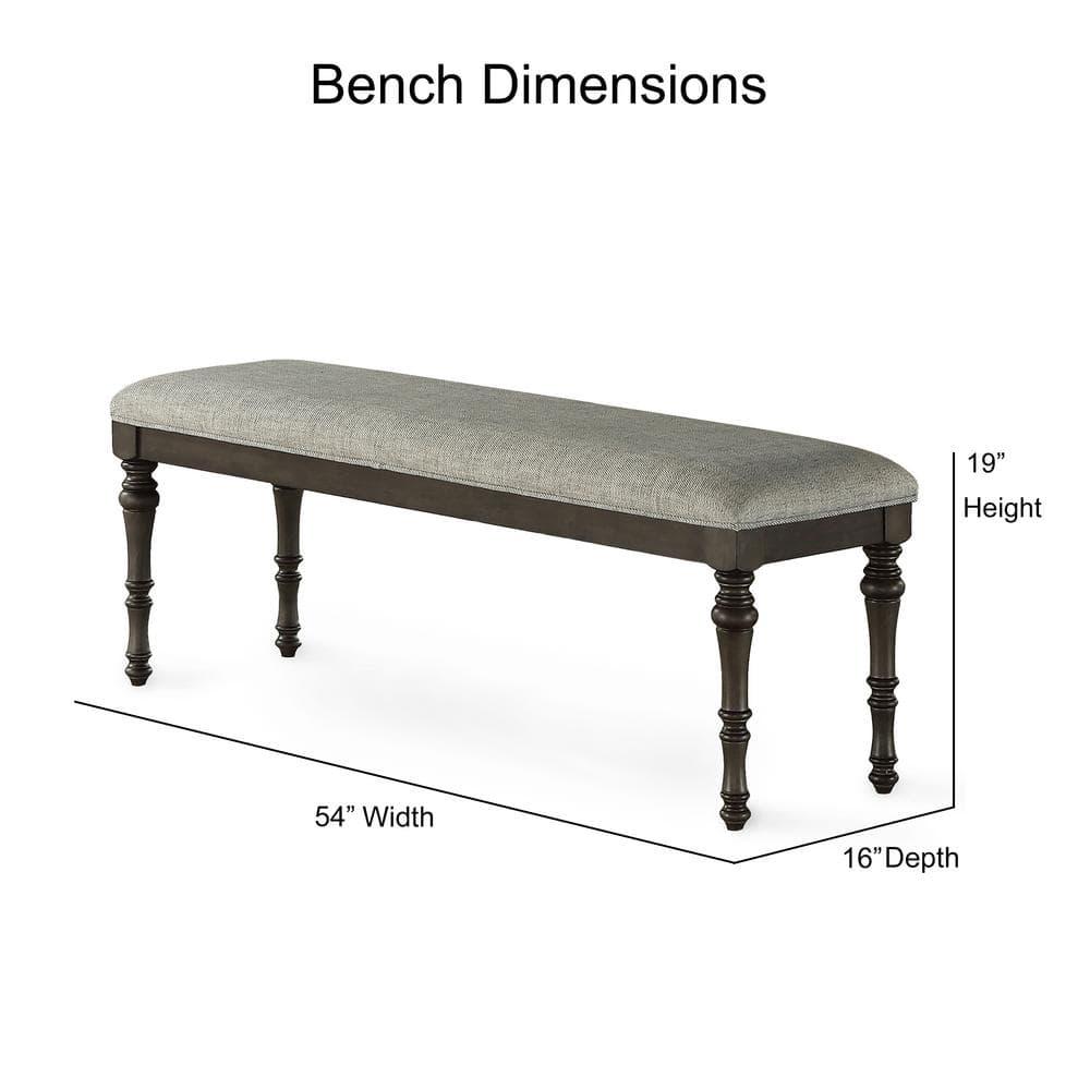 19" Linnett Bench Gray - Steve Silver Co.
