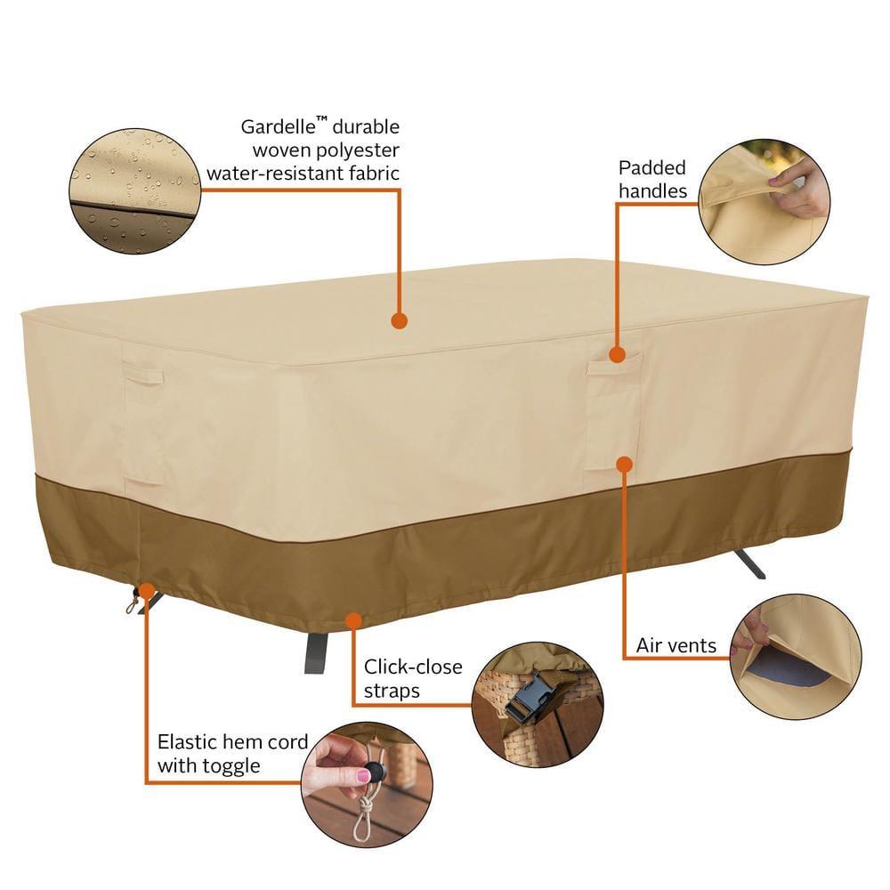 Classic Accessories Veranda Water-Resistant 72 Inch Rectangular/Oval Patio Table Cover