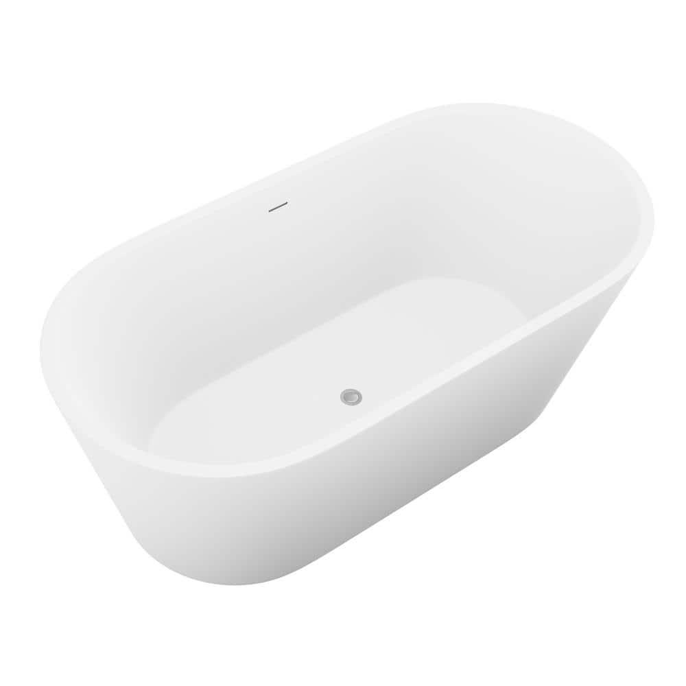 Rossetto 66.8'' x 24.25'' Freestanding Soaking Solid Surface Bathtub