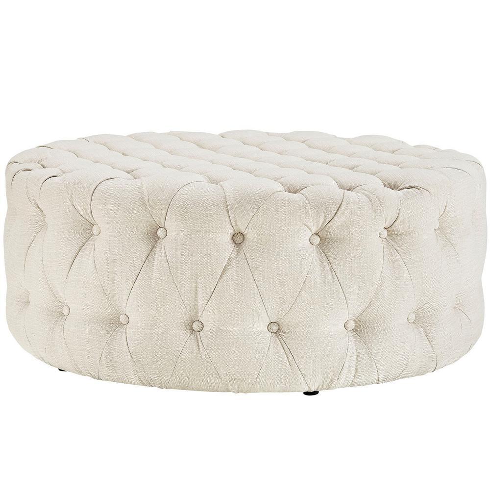 Modway Copper Grove Harrison Blue Amour Fabric Ottoman