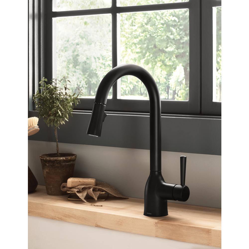 Matte Black Stainless Steel Pull-Out Spray Kitchen Faucet