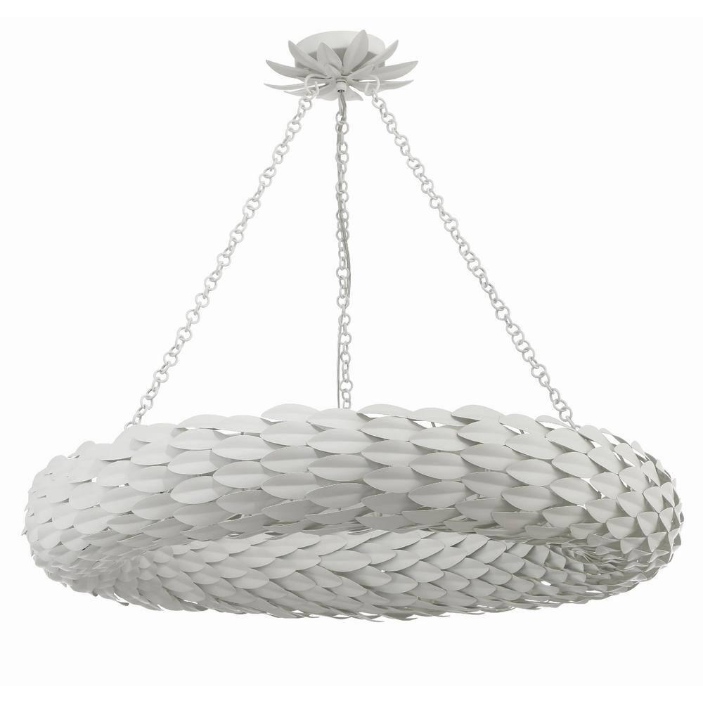 Crystorama Lighting Broche 8 - Light Pendant in  Matte White