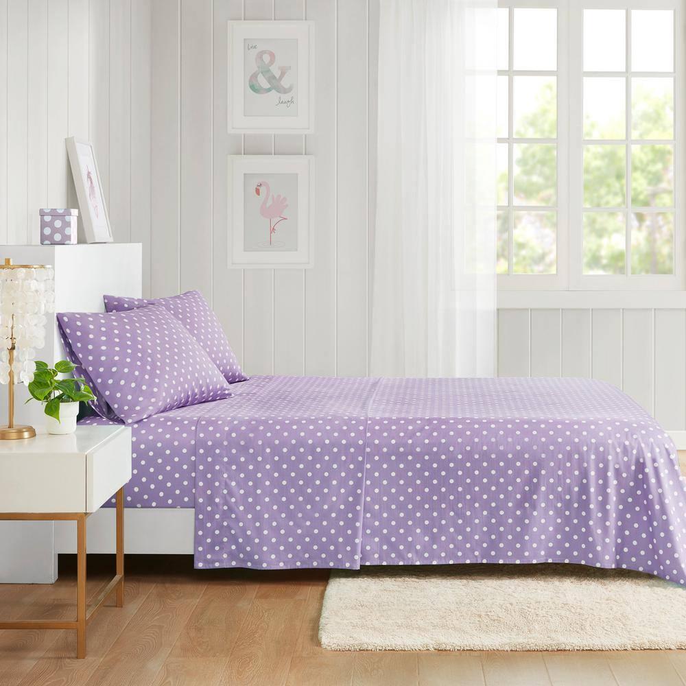 Intelligent Design Polka Dot Polka Dot Printed 100% Cotton Sheet Set