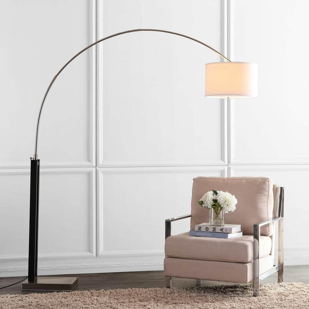 Safavieh Cosmos 83 in. H Modern Glam Arc Floor Lamp, Black/Nickel