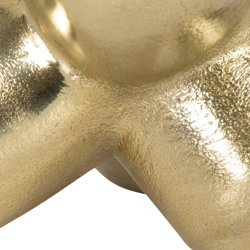 Sagebrook Home 8" Metal Geometric Orb in Gold - Aluminum Abstract Home Decor Ornament For Table, Shelf, Mantle Decor - Creative Gift Idea