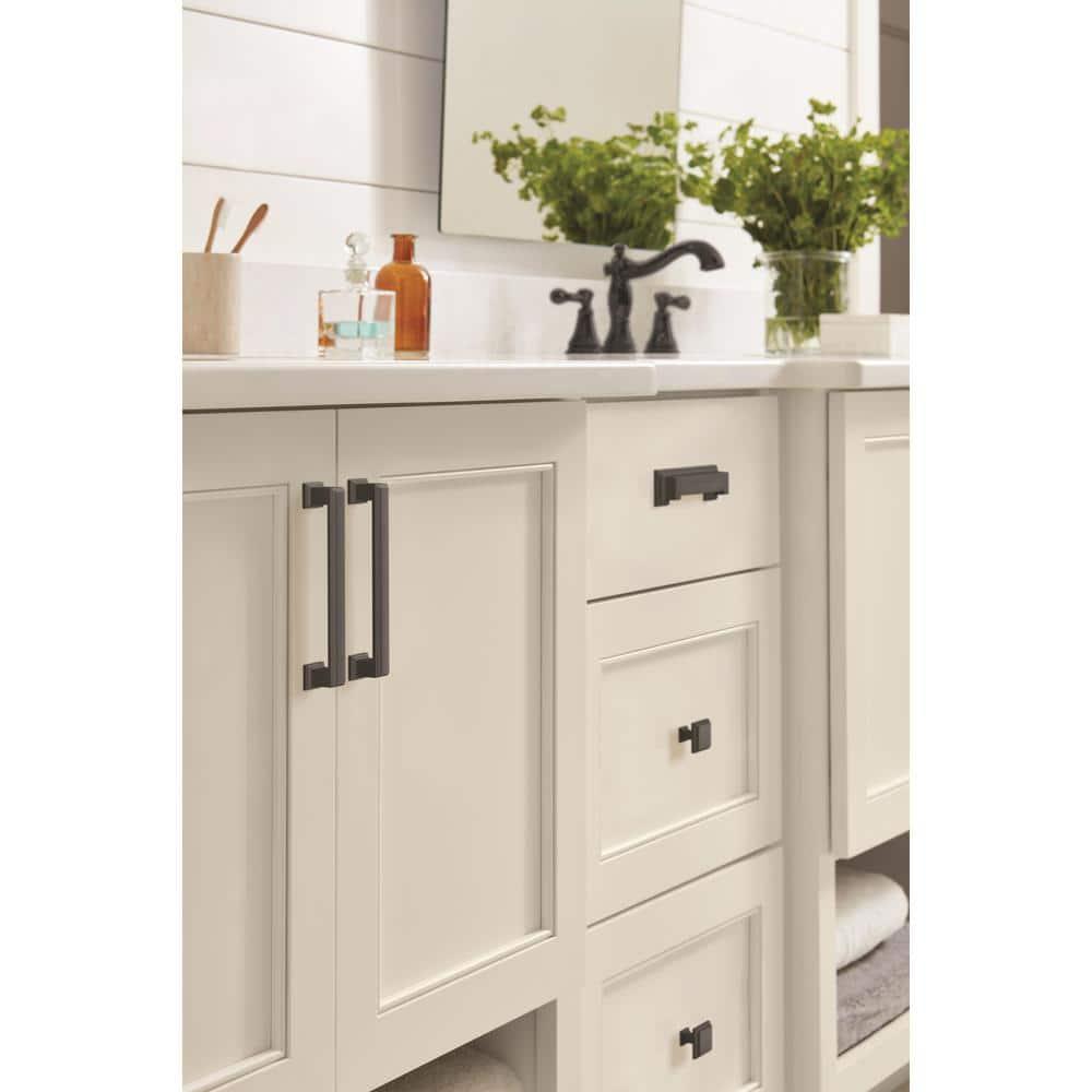 Amerock Appoint 5-1/16 inch (128mm) Center-to-Center Matte Black Cabinet Pull