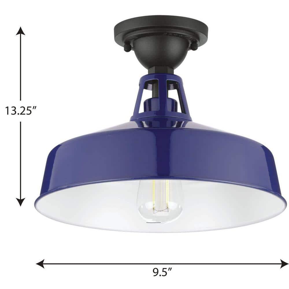 Progress Lighting - One Light Semi Flush Mount - Outdoor - Cedar Springs -