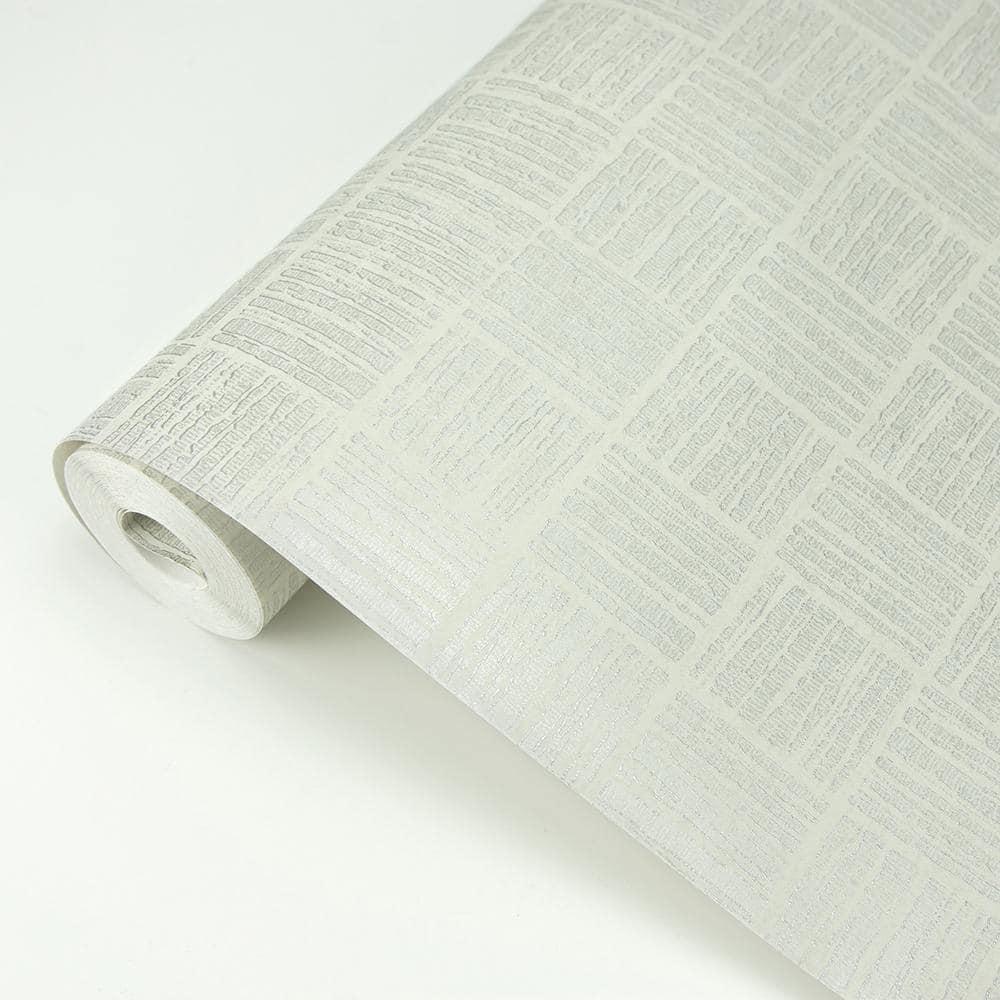 Brewster Glint Cream Distressed Geometric Wallpaper