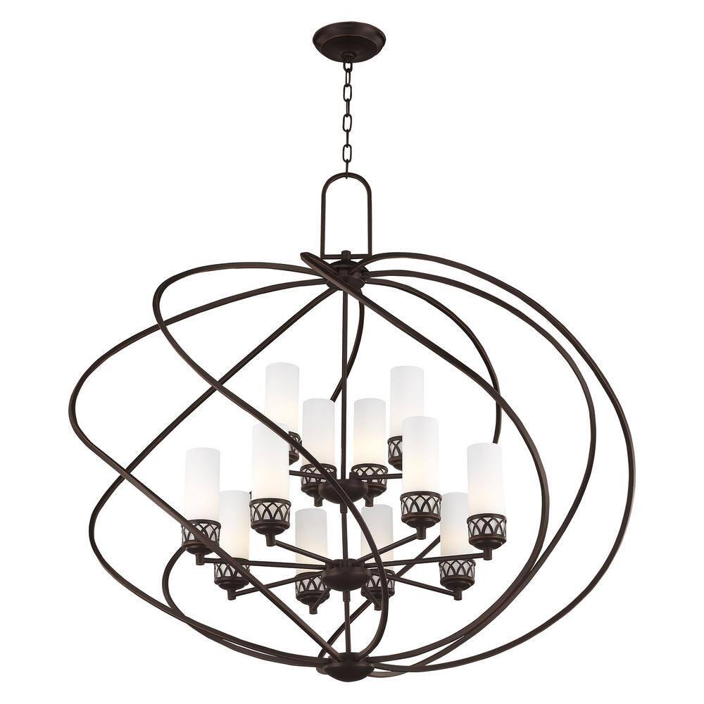 Livex Lighting 47199-67 Westfield 12-Light Foyer Chandelier, Olde Bronze