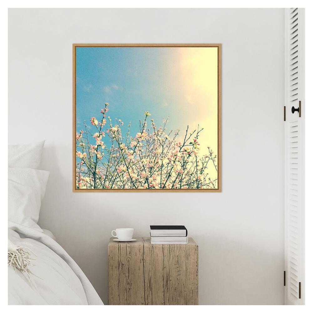 Amanti Art 30"x30" Springing Pink I by Olivia Joy Framed Canvas Wall Art Print