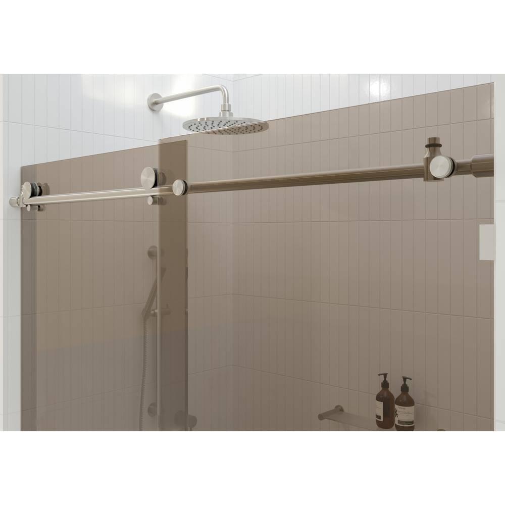 Equinox 56 - 60 in. x 78 in. Fully Frameless Tinted Sliding Shower Door