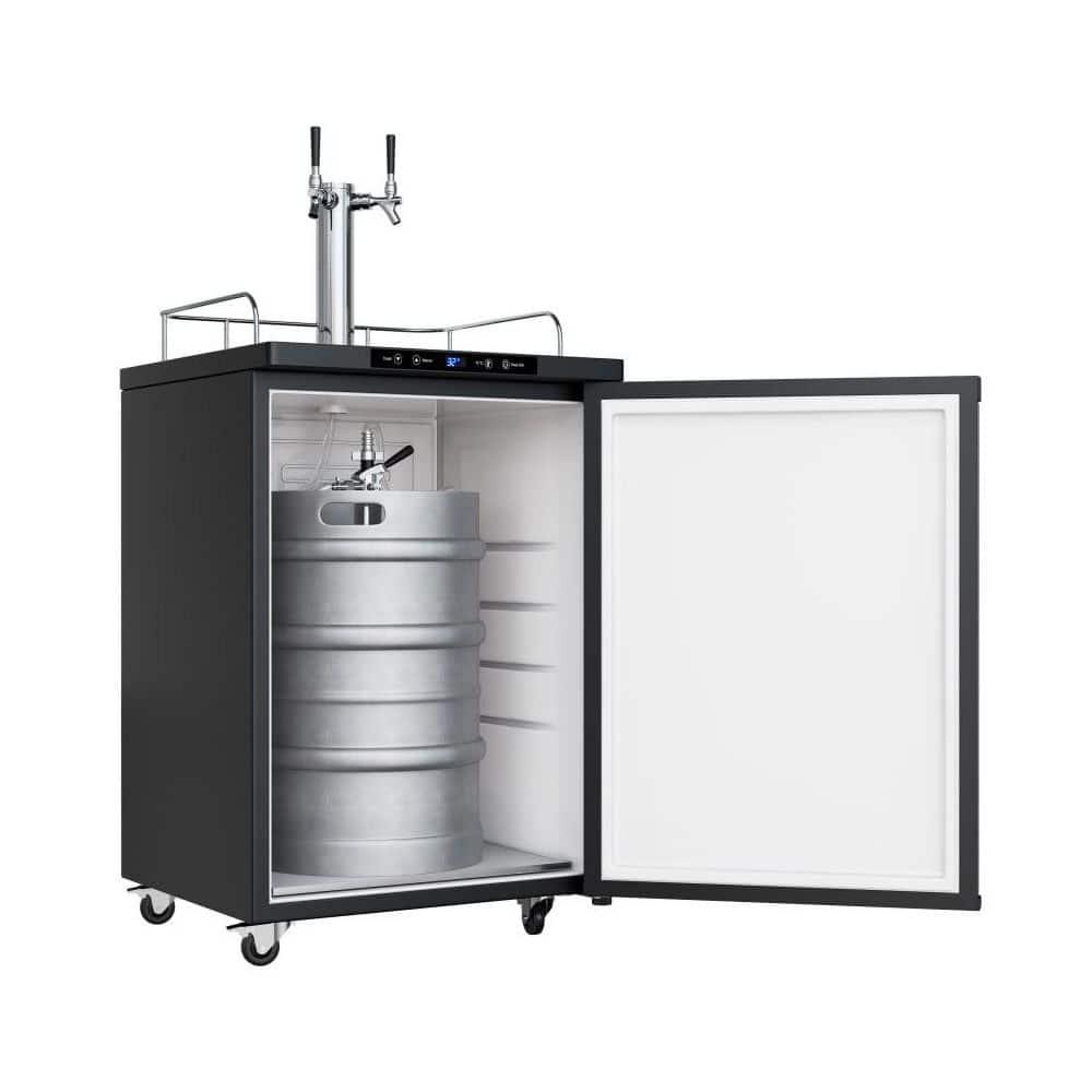 EdgeStar EdgeStar 5.6 Cubic Feet Dual Tap Freestanding Kegerator with Adjustable Temperature