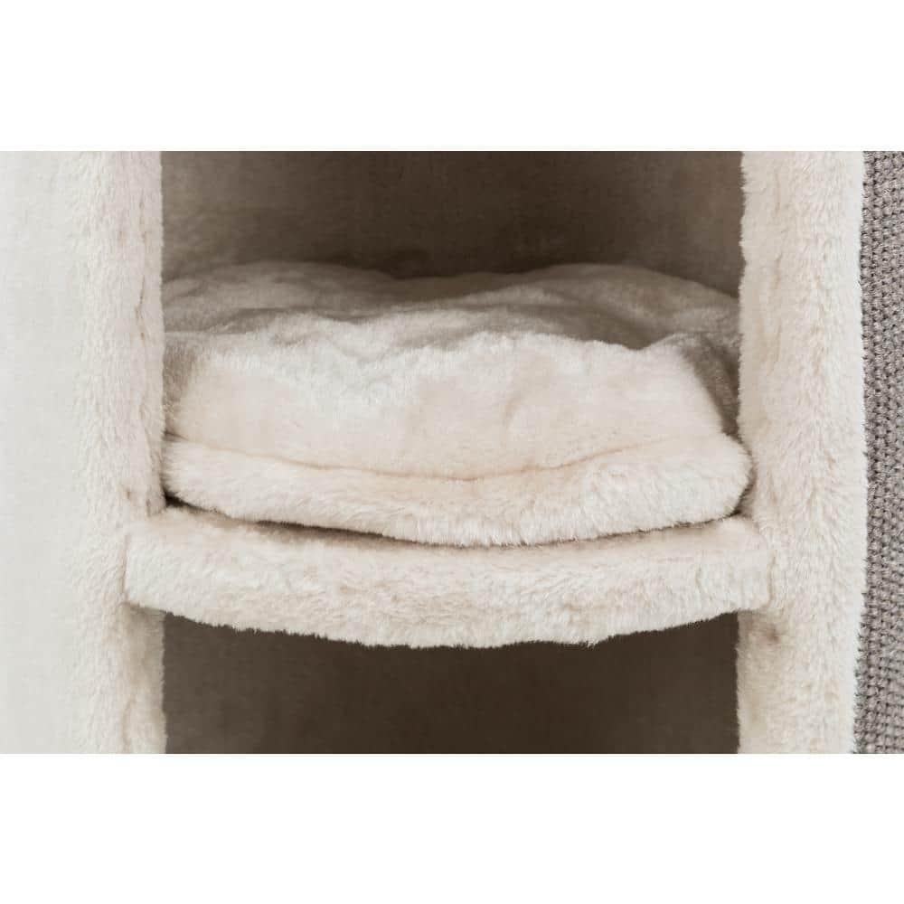 TRIXIE TRIXIE Mexia 29" Cat Tower, 2-Story Cat Condo, Removable Cushions, Cat Bed, Sisal Cat Scratcher, Cat Cube