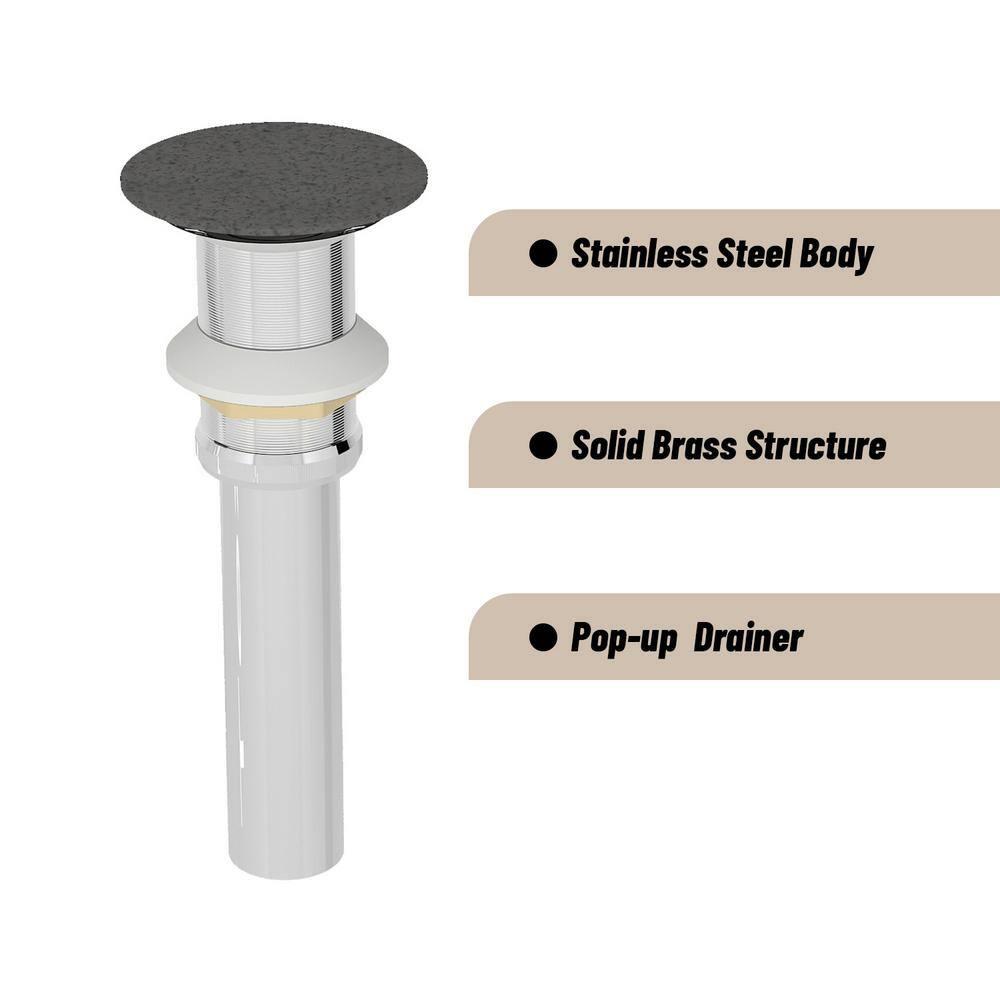 23.63 in. Oval Vessel Bathroom Sink with Pop-up Drain in Mottled Bluish Gray Cement