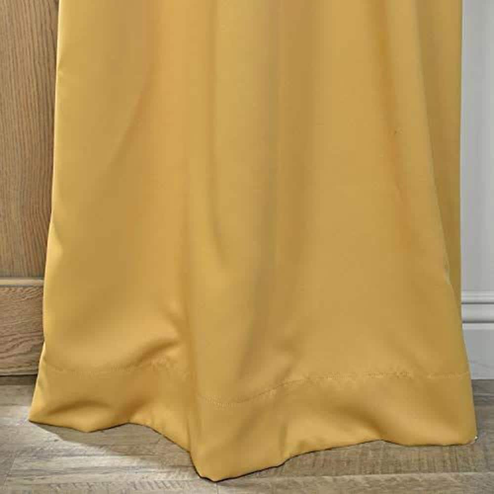 Marigold Grommet Blackout Room Darkening Curtain (1 Panel), Marigold, 50W X 96L