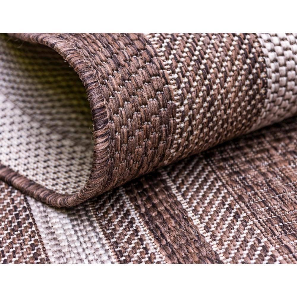 Unique Loom 5' 3 x 8' 0 Rectangle Indoor/Outdoor Border Brown Area Rug