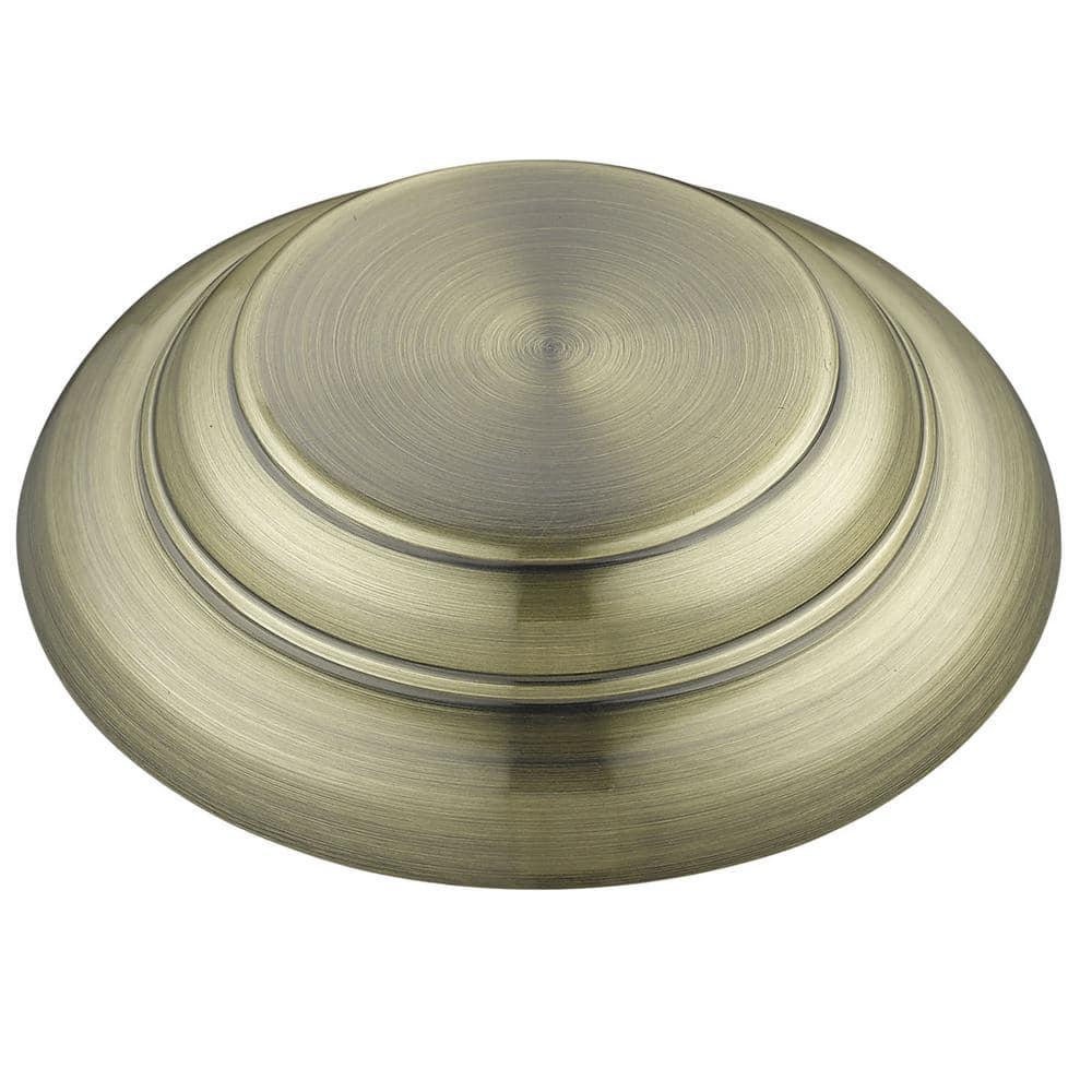 Golden Lighting Duncan 2-Light Flush Mount in Aged Brass with Matte White