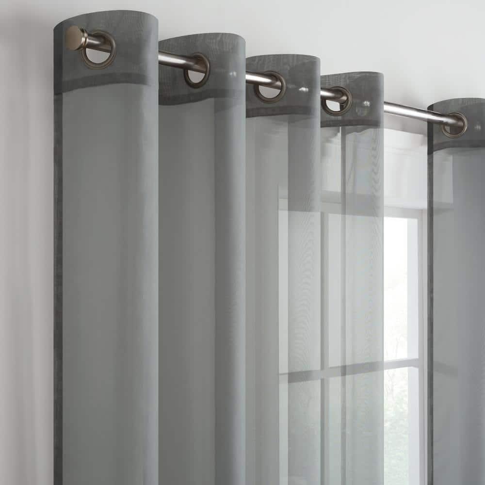 Eclipse Livia Sheer Voile Grommet Curtain Panel