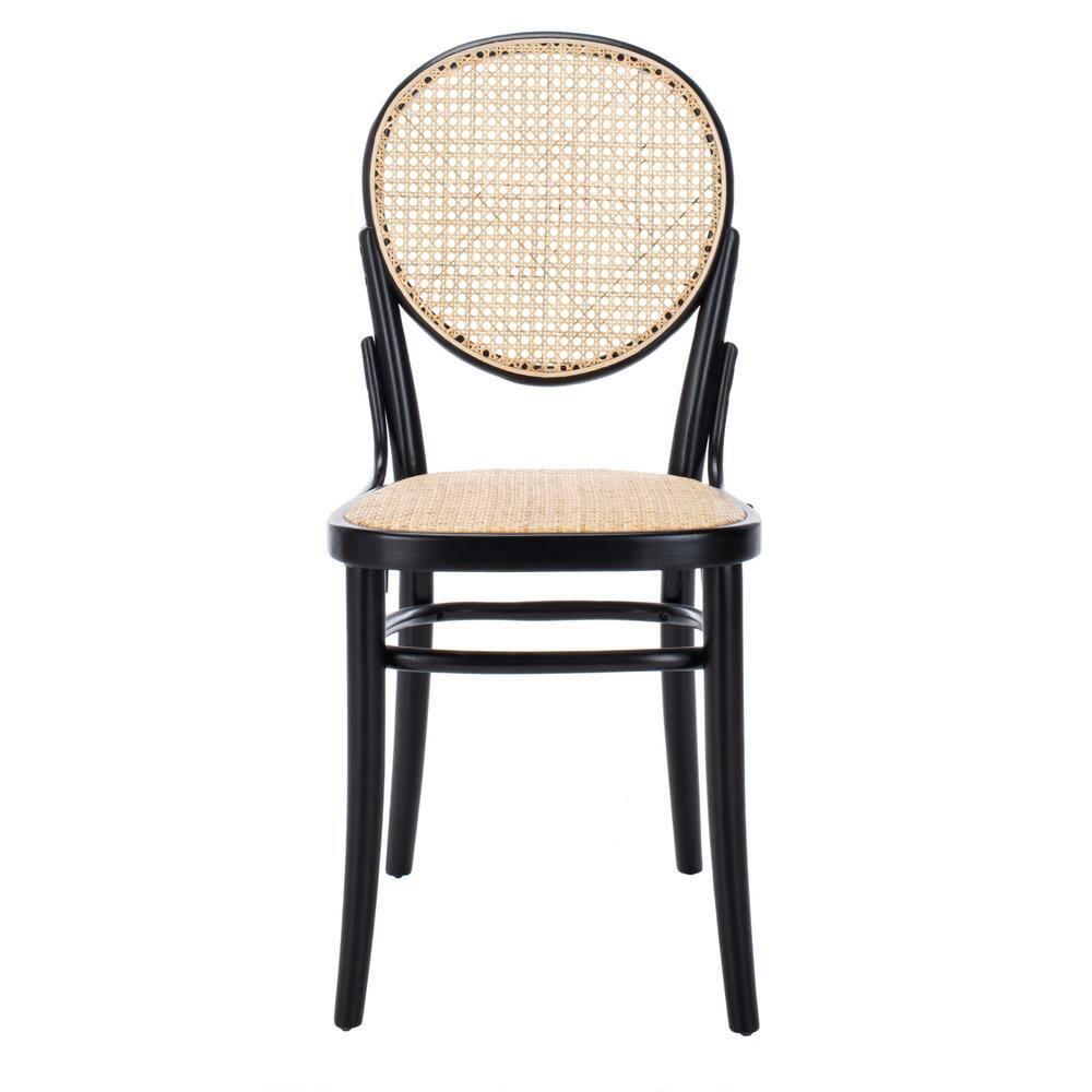 Sonia Cane Dining Chair (Set of 2) - DCH9504 - Black/Natural - Safavieh