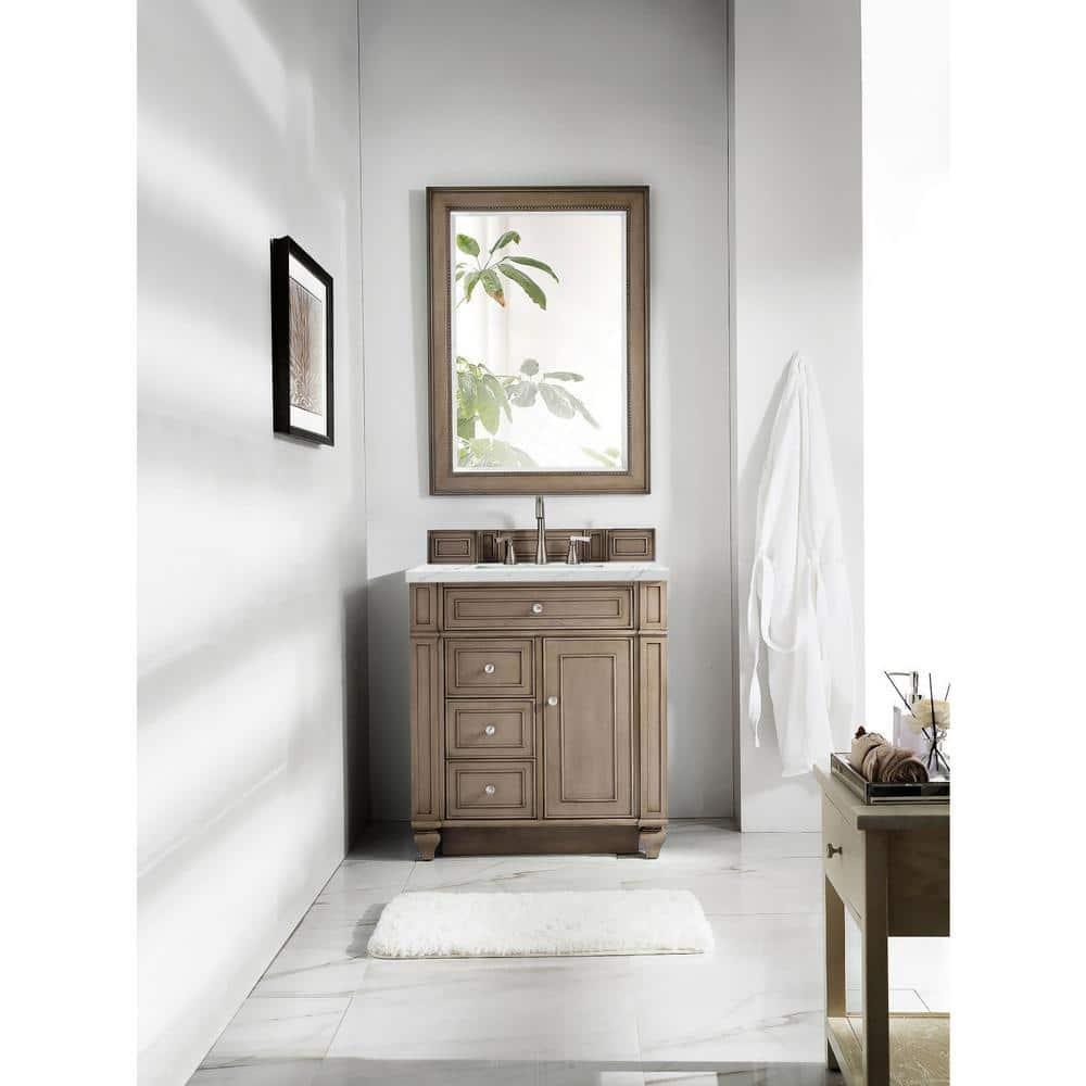 Bristol 30'' Dark Wood Single Vanity with Porcelain Sink