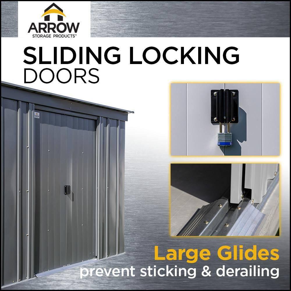 Arrow 6 ft. W x 5 ft. D Galvanized Steel Storage Shed