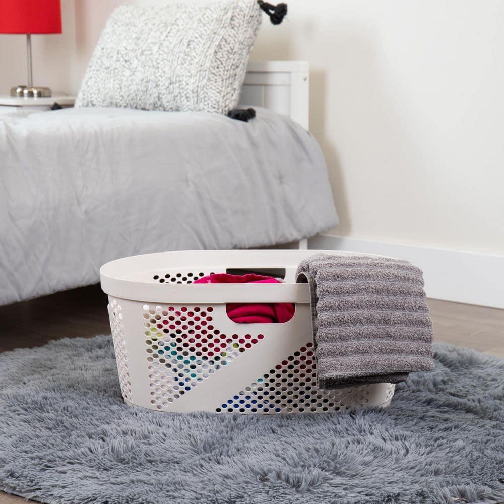 Mind Reader Mind Reader 40L Laundry Basket, Clothes Hamper, Ventilated, Plastic, 23"L x 14.5"W x 10.5"H, 2 Pack (Set of 2)