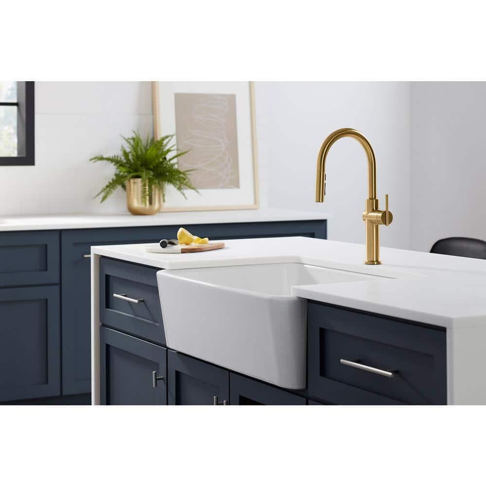 Crue Touchless Pull-Down Kitchen Sink Faucet with Three-Function Sprayhead