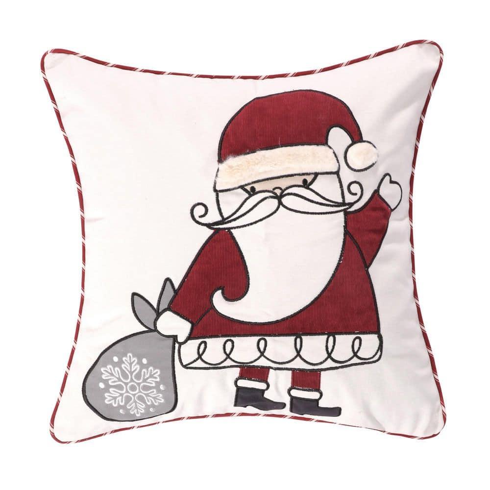 Santa Claus Lane Holiday Decorative Pillow White - Levtex Home
