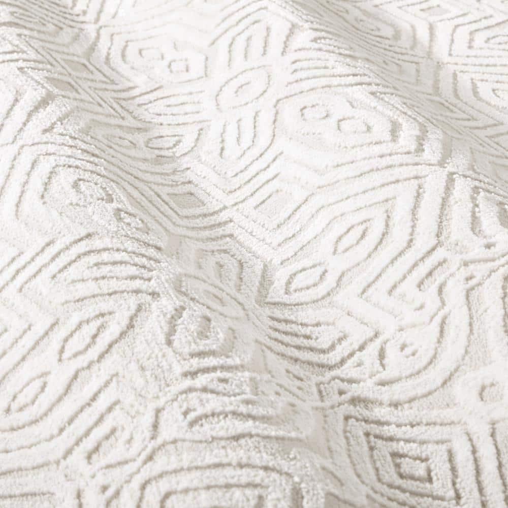TOWN & COUNTRY LUXE Maya Medallion Indoor Area Rug with High-Low Texture, Ivory/Greige