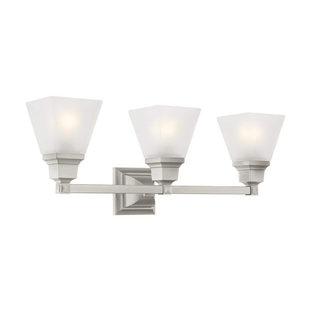 Livex Lighting Mission 3 - Light Vanity in  Brushed Nickel