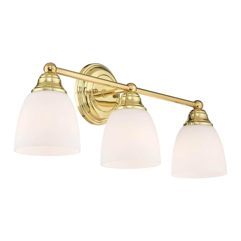 Livex Lighting Somerville 3 - Light Vanity in  Polished Brass